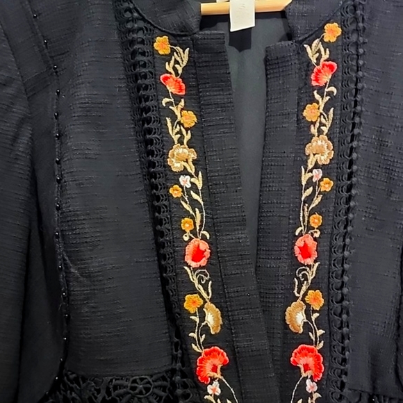 Chicos embroidered lace blazer size 3 - Picture 4 of 8